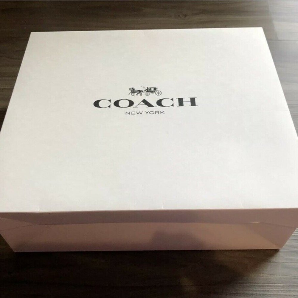 COPY - NEW COACH Medium Paper Gift Box - Size 10.5"x12.5"x4.5" - WHITE Color